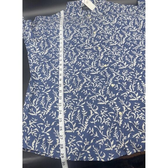 Velvet By Graham & Spencer Mens Blue Fern Print Cotton Button Up Shirt Sz XL NEW - Picture 8 of 8